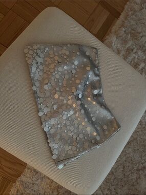Silver Sequin Mini Skirt - Women's Party Skirt